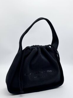 Женская сумка Alexander Wang A129584 тканевая 38/30 см черная