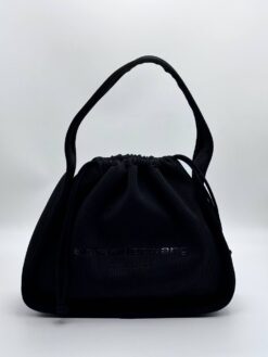 Женская сумка Alexander Wang A129584 тканевая 38/30 см черная