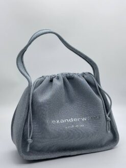 Женская сумка Alexander Wang A129590 тканевая 38/30 см серая