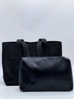 Женская сумка Alexander Wang A129607 тканевая черная (два размера 40 и 45 см)