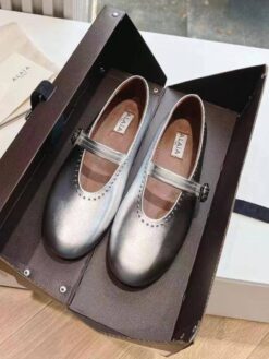 Балетки Alaia Ballet Flats on Lambskin Premium AA3A029 Silver