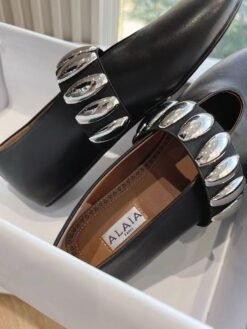 Балетки Alaia Ballet Flats on Lambskin Premium AA3A031 Black