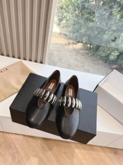 Балетки Alaia Ballet Flats on Lambskin Premium AA3A031 Black