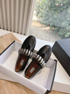 Балетки Alaia Ballet Flats on Lambskin Premium AA3A031 Black