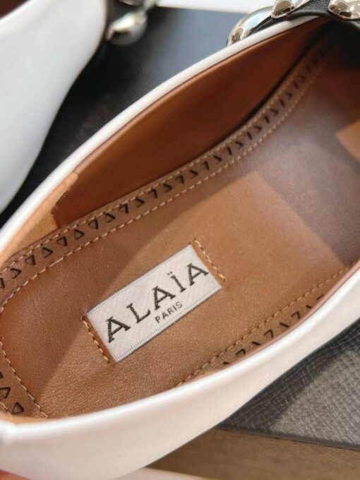 Балетки Alaia Ballet Flats on Lambskin Premium AA3A031 White - фото 8