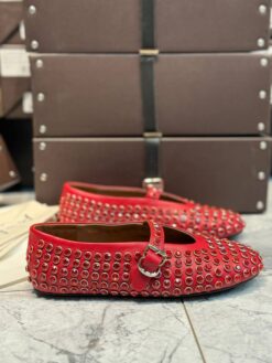 Балетки Alaia Strass Lambskin Ballet Flats Premium AA3A029 Red