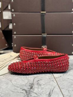 Балетки Alaia Strass Lambskin Ballet Flats Premium AA3A029 Red