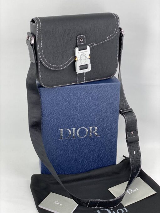 Сумка-мессенджер Christian Dior Saddle Unisex 1ADPO049YKK-0 черная 23/18/7 см - фото 1