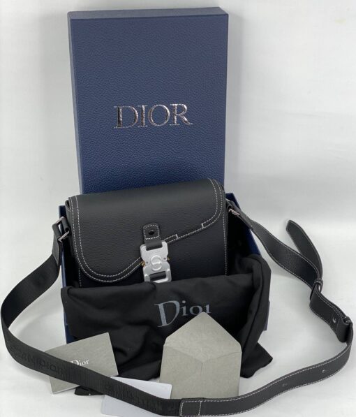 Сумка-мессенджер Christian Dior Saddle Unisex 1ADPO049YKK-0 черная 23/18/7 см - фото 6