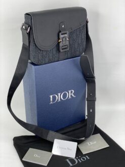 Сумка-мессенджер Christian Dior Saddle Unisex 1ADPO049YKK-1 черная 23/18/7 см - фото 8