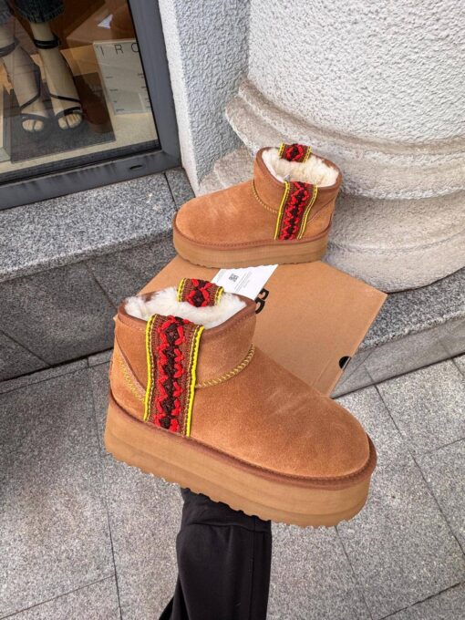 Угги женские UGG Ultra Mini Hi Platform SS25 Chestnut - фото 3