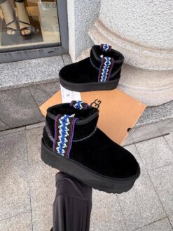 Угги женские UGG Ultra Mini Hi Platform SS25 Black