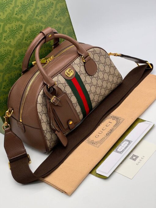 Сумка Gucci 33/19 см A130790 коричневая - фото 11