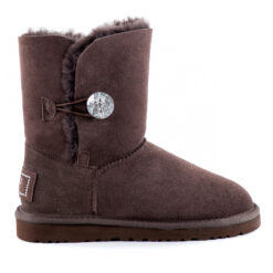 Угги женские UGG Bailey Button Bling Suede Chocolate (остался один размер 38) - фото 10