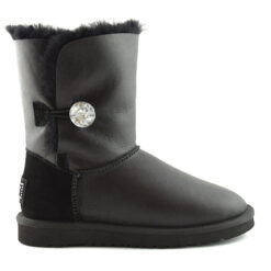 Угги женские UGG Bailey Button Bling Metallic Black (осталось два размера: 36, 37)