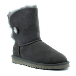 Угги женские UGG Bailey Button Bling Suede Grey (остался один размер 38)