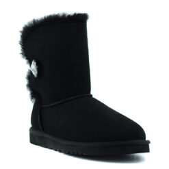 Угги женские UGG Bailey Button Bling Suede Black (осталось два размера: 36, 37)