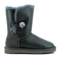 Угги женские UGG Bailey Button Bling Metallic Grey (остался один размер 37)