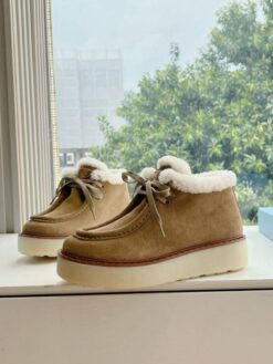 Prada Suede Chukka Boots 1T716N Premium Chestnut