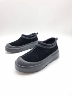 Угги UGG Tasman Weather Hybrid Slipper Men’s/Women’s с резиновой подошвой чёрные