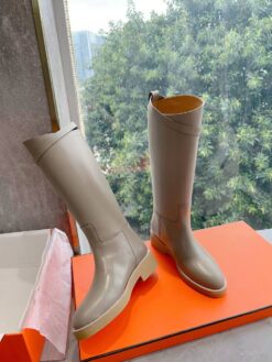 Сапоги осенние женские Hermes Faustine Boot H222087Z Premium L.Grey