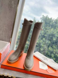 Сапоги осенние женские Hermes Faustine Boot H222087Z Premium L.Grey