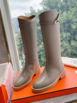 Сапоги осенние женские Hermes Faustine Boot H222087Z Premium L.Grey