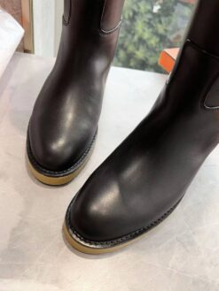 Сапоги осенние женские Hermes Faustine Boot H222087Z Premium Black