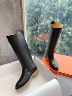 Сапоги осенние женские Hermes Faustine Boot H222087Z Premium Black