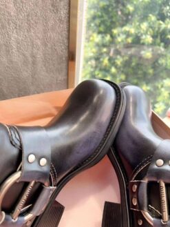 Ботинки Miu Miu Vintage-look Booties 5M744D Leather Autumn Premium Black