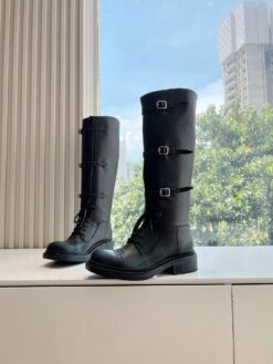 Сапоги Miu Miu Leather Boots 5W315E From The Runway Premium Black