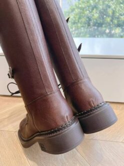 Сапоги Miu Miu Leather Boots 5W315E From The Runway Premium Brown