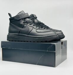 Кроссовки Nike Air Force 1 Mid Gore-Tex All-Black зимние с мехом