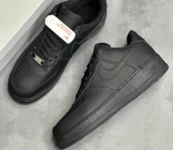 Кроссовки Nike Air Force 1 Low A132336 All Black зимние с мехом