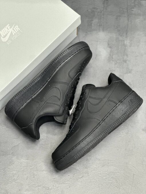 Кроссовки Nike Air Force 1 Low A132336 All Black зимние с мехом - фото 4