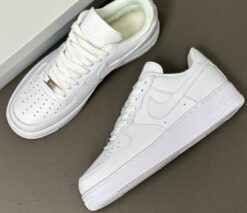 Кроссовки Nike Air Force 1 Low A132356 All White зимние с мехом