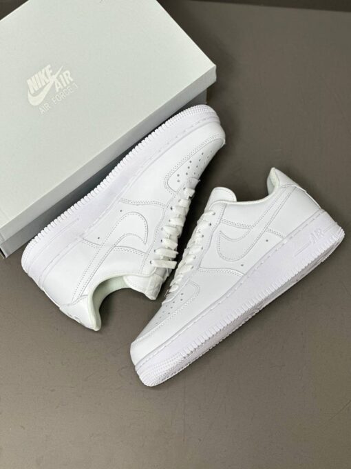 Кроссовки Nike Air Force 1 Low A132356 All White зимние с мехом - фото 4