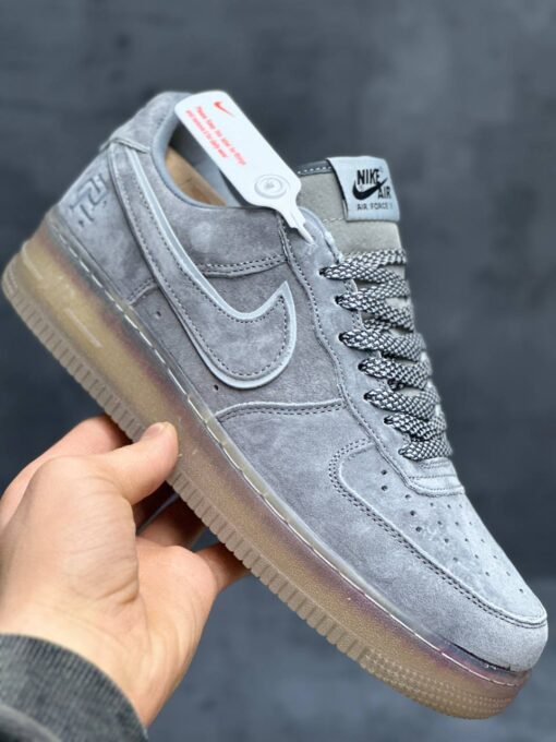 Кроссовки Nike Air Force 1 Low A132366 Grey зимние с мехом - фото 2