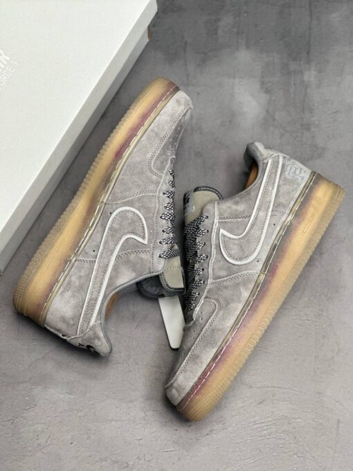 Кроссовки Nike Air Force 1 Low A132366 Grey зимние с мехом - фото 4