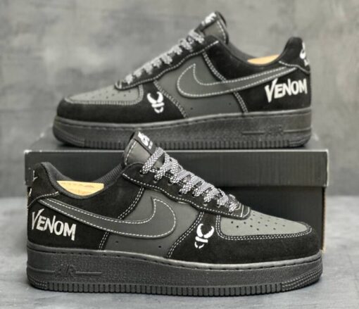 Кроссовки Nike Air Force 1 Low A132376 Venom Black зимние с мехом - фото 1