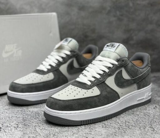 Кроссовки Nike Air Force 1 Low A132386 Grey зимние с мехом - фото 1