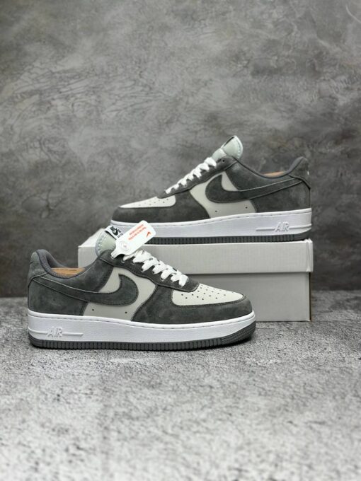 Кроссовки Nike Air Force 1 Low A132386 Grey зимние с мехом - фото 2