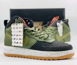 Кроссовки Nike Air Force 1 Lunar Duckboot Khaki зимние с мехом