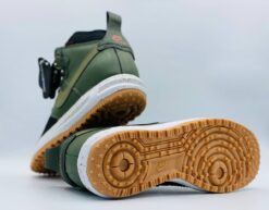 Кроссовки Nike Air Force 1 Lunar Duckboot Khaki зимние с мехом