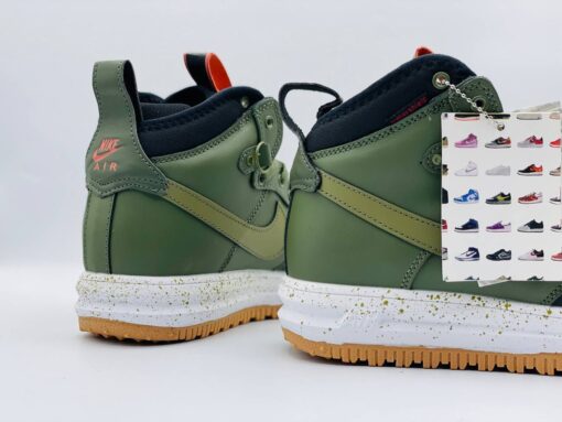 Кроссовки Nike Air Force 1 Lunar Duckboot Khaki зимние с мехом - фото 3