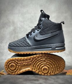 Кроссовки Nike Air Force 1 Lunar Duckboot Grey зимние с мехом