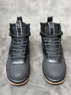 Кроссовки Nike Air Force 1 Lunar Duckboot Black зимние с мехом