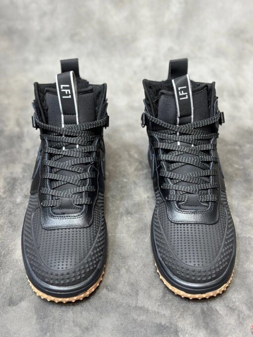 Кроссовки Nike Air Force 1 Lunar Duckboot Black зимние с мехом - фото 2