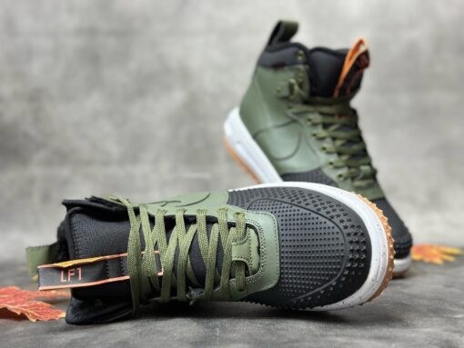 Кроссовки Nike Air Force 1 Lunar Duckboot Green зимние с мехом - фото 3