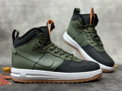 Кроссовки Nike Air Force 1 Lunar Duckboot Green зимние с мехом